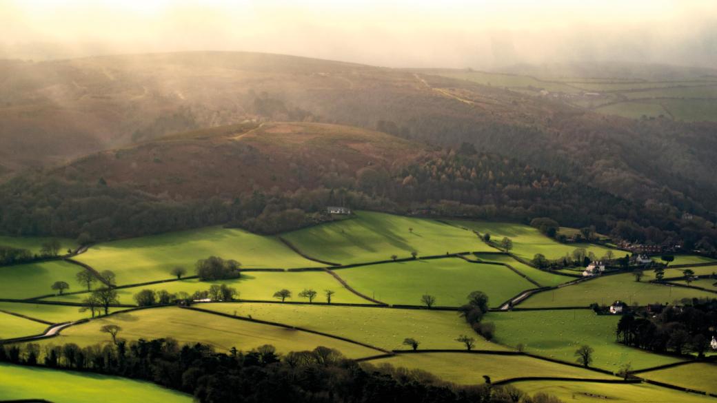 The North Devon Countryside on a bright morning