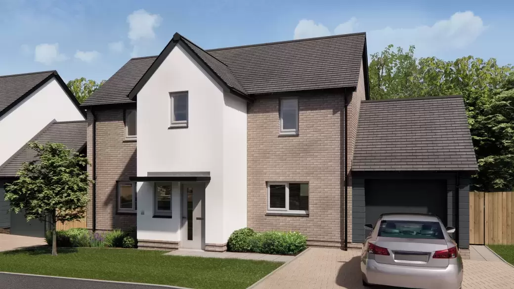 Exterior render of the Colliford House Type at the Long Close Development in Landkey North Devon