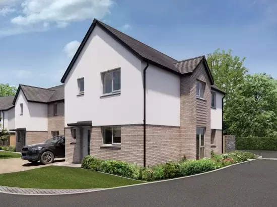 Exterior render of the Burrator House Type at the Long Close Development in Landkey North Devon