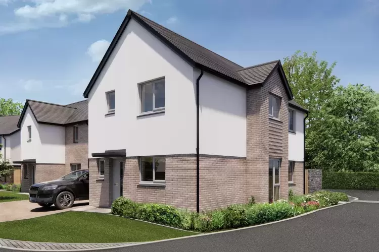 Exterior render of the Burrator House Type at the Long Close Development in Landkey North Devon