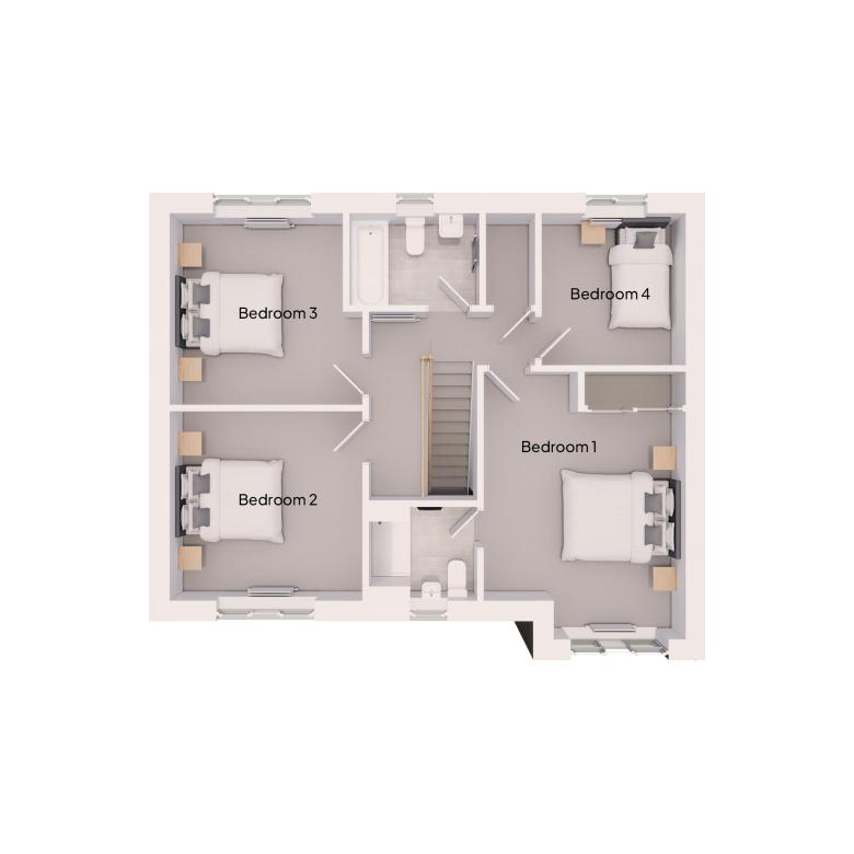 Floor Plan of The Bayleaf house type at Market Gardens in Torrington