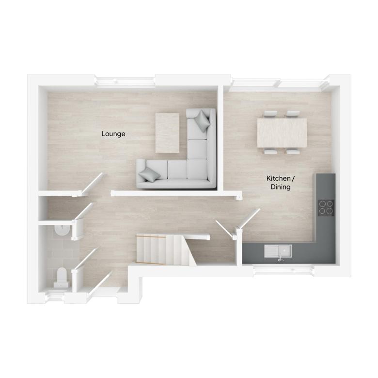 Floor Plan of The Elm House type at Lower Abbots in Buckland Brewer