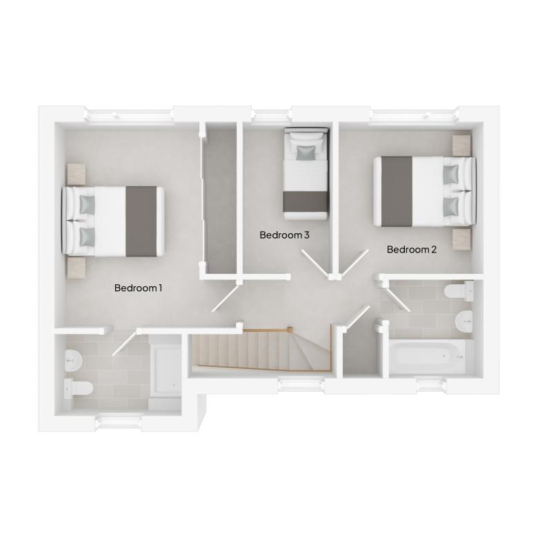 Floor Plan of The Elm House type at Lower Abbots in Buckland Brewer