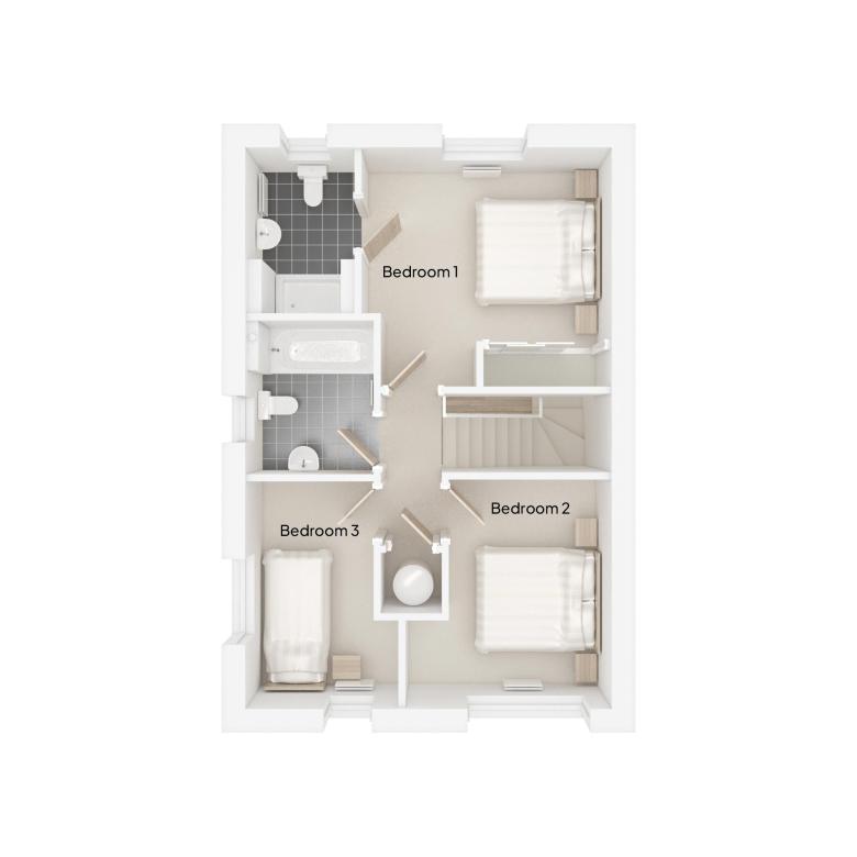 Floor Plan of The Elm House type at St Mary's Close in Bishop's Nympton