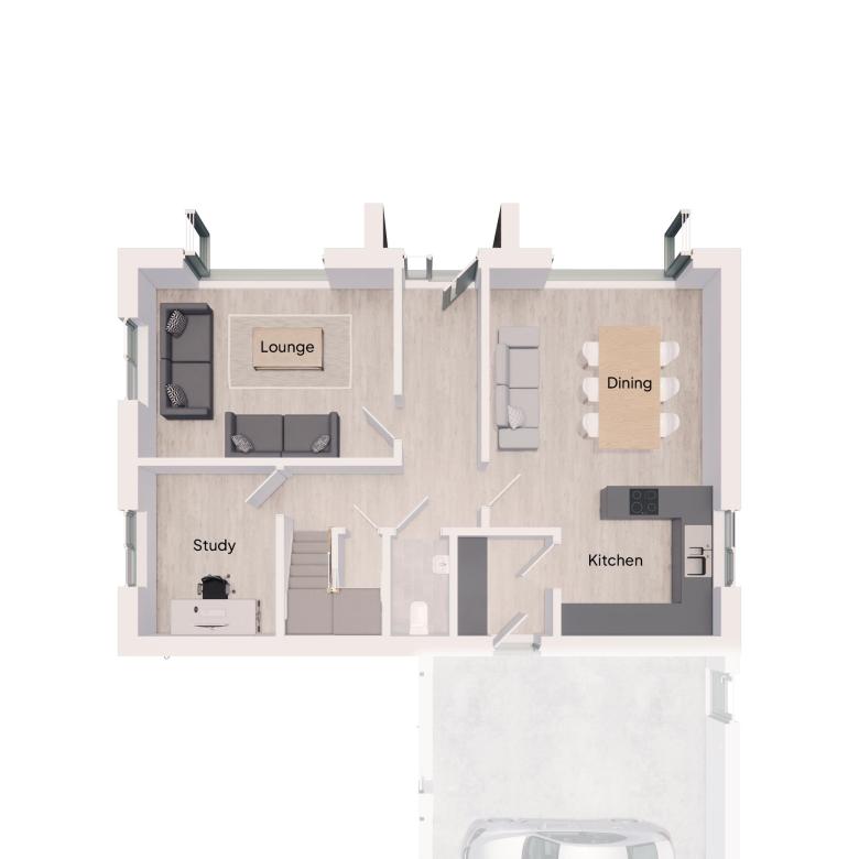 Floor Plan of The Fennel house type at Market Gardens in Torrington