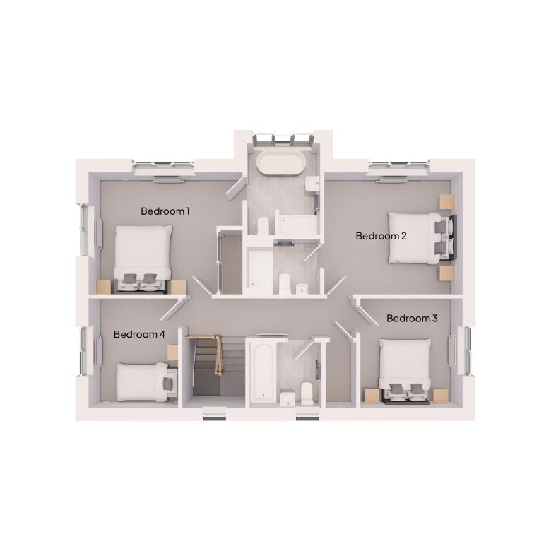 Floor Plan of The Fennel house type at Market Gardens in Torrington