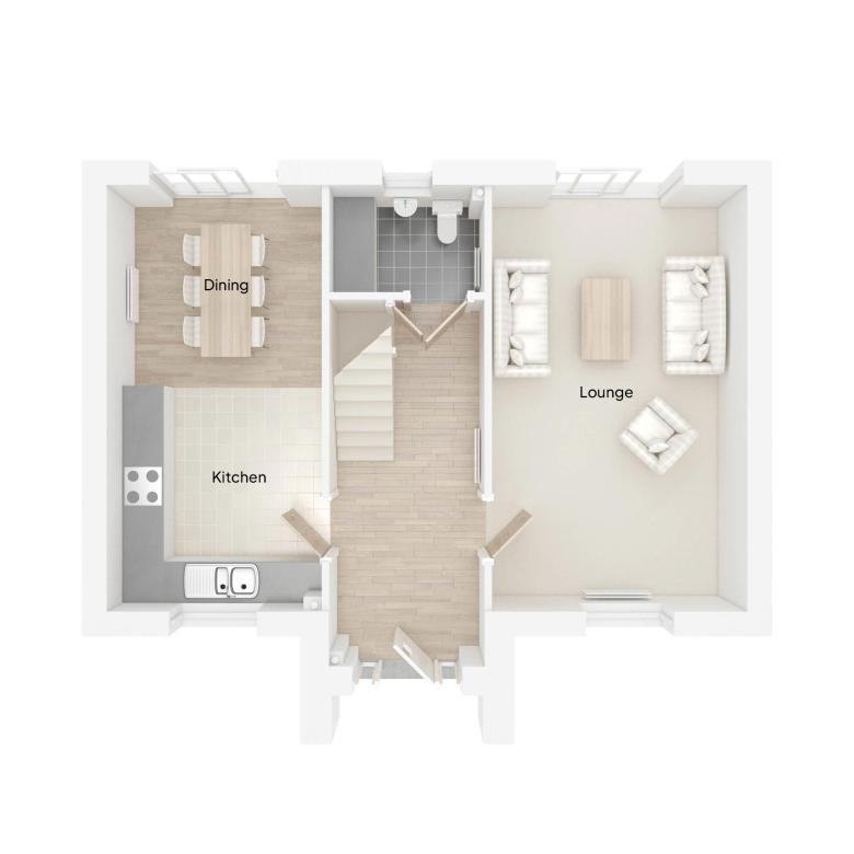 Floor Plan of The Maple House type at St Mary's Close in Bishop's Nympton