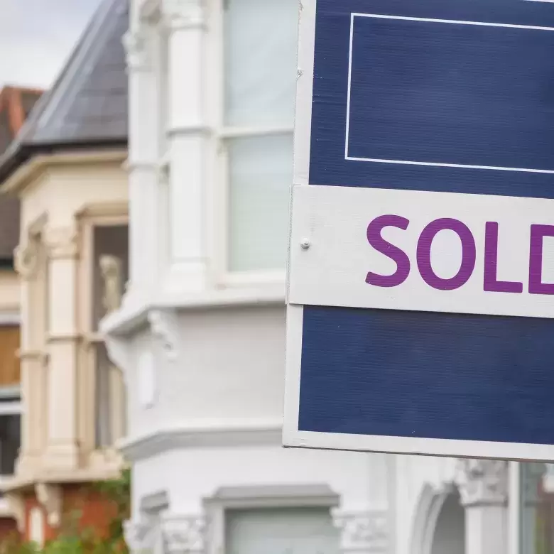 Sold sign outside of North Devon House