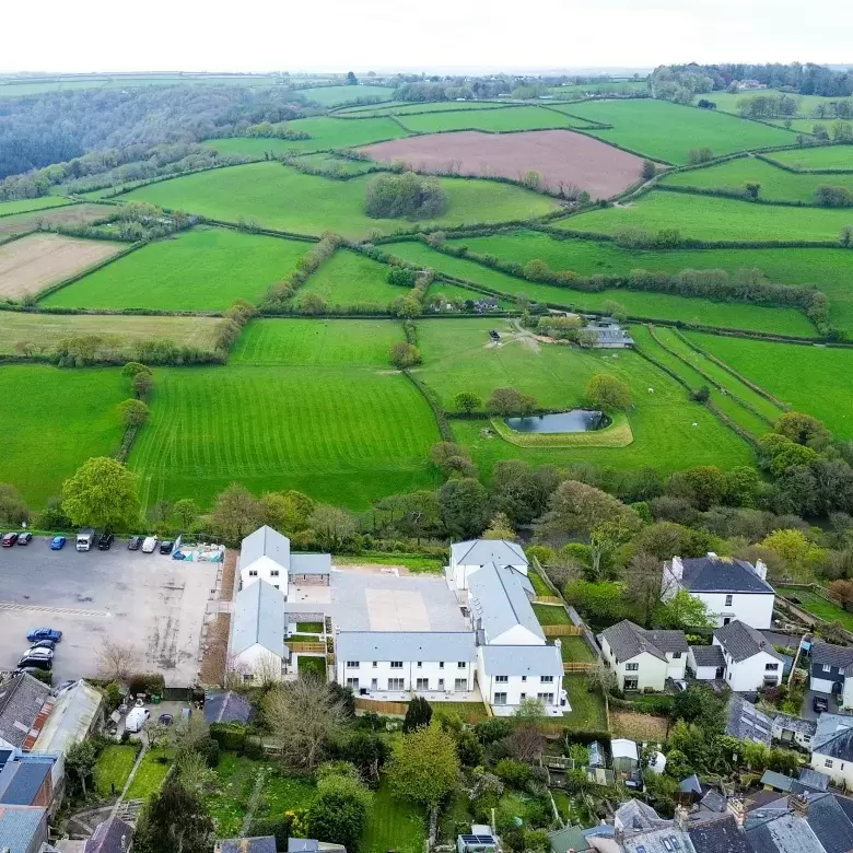 Aerial view of Market Gardens development in Torrington