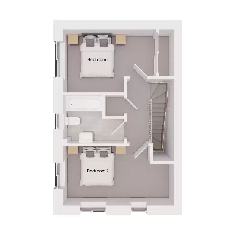 First floor floor plan for the Tamar house type at Long Close Landkey